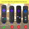 2 Pack Case for Roku Voice Remote Pro, Cover for Roku Headphone Remote Rechargeable Controller Silicone Sleeve Skin Glow in The Dark view 2