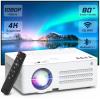 TMY Projector with WiFi and Bluetooth80" screen includedNative 1080P Outdoor Projector, 4K Supported Portable Projector, Compatible with iOS/Android/PC/TV Stick/HDMI/USB, Indoor Outdoor Use view 1