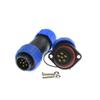 ZBLZGP SP21 Circular Waterproof 6 Pin 15A Threaded Solder Panel Socket Plug 14AWG Male Female Quick Connection Dustproof Cap for Outdoor Security Cameras view 2