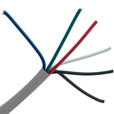 Cable Central LLC Security/Alarm Wire, Gray, 18/6 (18AWG 6 Conductor), Stranded, CM/Inwall Rated, Spool, 1000 Feet