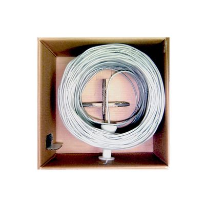 Cable Central LLC Security/Alarm Wire, White, 18/4 (18AWG 4 Conductor), Stranded, CMR/Inwall Rated, Pullbox, 500 Feet