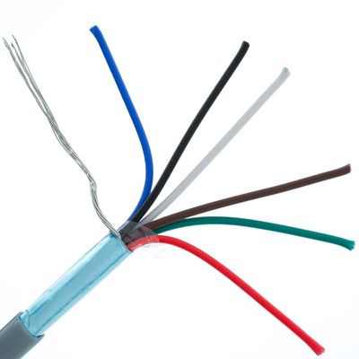 Cable Central LLC Shielded Security/Alarm Wire, Gray, 18/6 (18AWG 6 Conductor), Stranded, CM/Inwall Rated, Spool, 1000 Feet