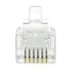 Cable Central LLC Phone/Data RJ12 Crimp Connectors for Flat Wire, 6P6C, 50 Pieces view 1