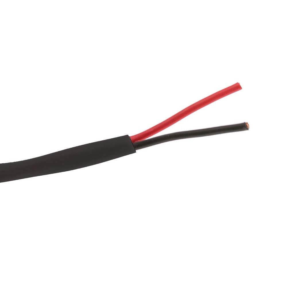 Cable Central LLC Plenum Speaker Cable, Black, Pure Copper, 16/2 (16 AWG 2 Conductor), 19 Strand / 0.297mm, CMP, Spool, 1000 Feet