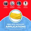 Cable Central LLC Plenum 12 Strand Indoor Distribution Fiber Optic Cable, OS2 9/125 Singlemode, Corning SMF-28 Ultra, Yellow, Spool, 1000 Feet view 4