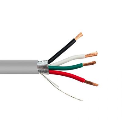 Cable Central LLC Shielded Security/Alarm Wire, Gray, 18/4 (18AWG 4 Conductor), Stranded, CM/Inwall Rated, Pullbox, 500 Feet