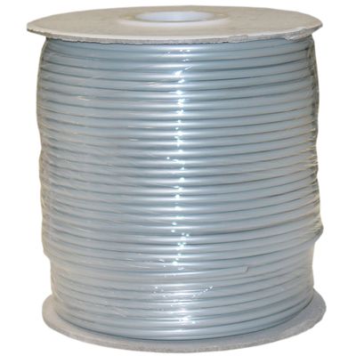 Cable Central LLC Bulk Phone Cord, Silver Satin, 28/4 (28 AWG 4 Conductor), Spool, 1000 Feet