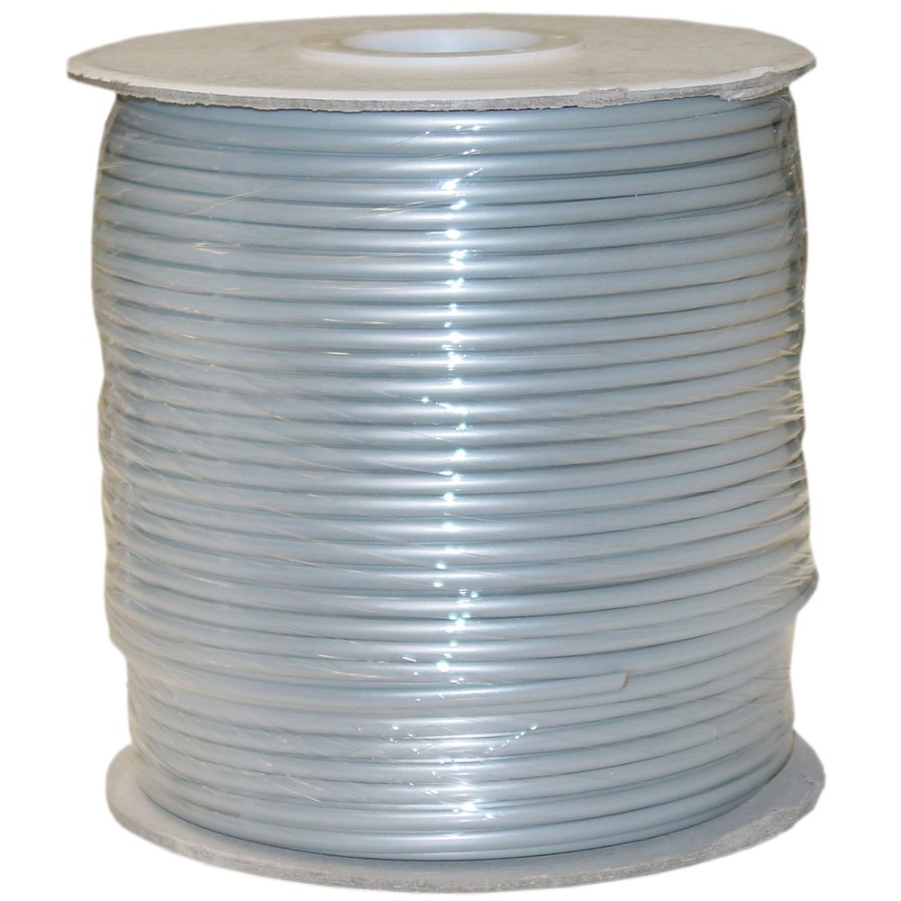 Cable Central LLC Bulk Phone Cord, Silver Satin, 28/4 (28 AWG 4 Conductor), Spool, 1000 Feet