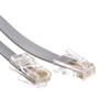 Cable Central LLC Telephone Cord (Data), RJ45 8P / 8C, Silver Satin, Straight, 7 Feet view 1