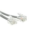 Cable Central LLC Telephone Cord (Voice), RJ11, 6P / 4C, Silver Satin, Reverse, 14 Feet view 1