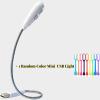 Kyfreshpower LED USB Reading Lamp Light with 2-Brightness Dimmable Setting, Flexible Gooseneck USB Light for Notebook Laptop Keyboard, Powerbank(On/Off Switch, 1 White+1 Mini USB Light) view 2