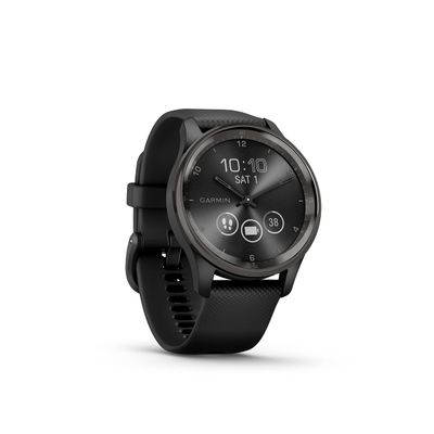 Garmin vvomove Trend, Stylish Hybrid Smartwatch, Long-Lasting Battery Life, Dynamic Watch Hands and Touchscreen Display, Black