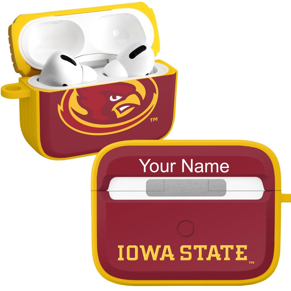 Affinity Bands Iowa State Cyclones HDX Custom Name Case Cover Compatible with Apple AirPods Pro 1 & 2