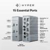 HyperDrive USB-C & Thunderbolt 4 GEN2 15-in-1 Docking Station for MacBook, iPad, PC - HDMI or DP, Up to 3 Extended Displays, High-Speed USB Data Transfer view 3