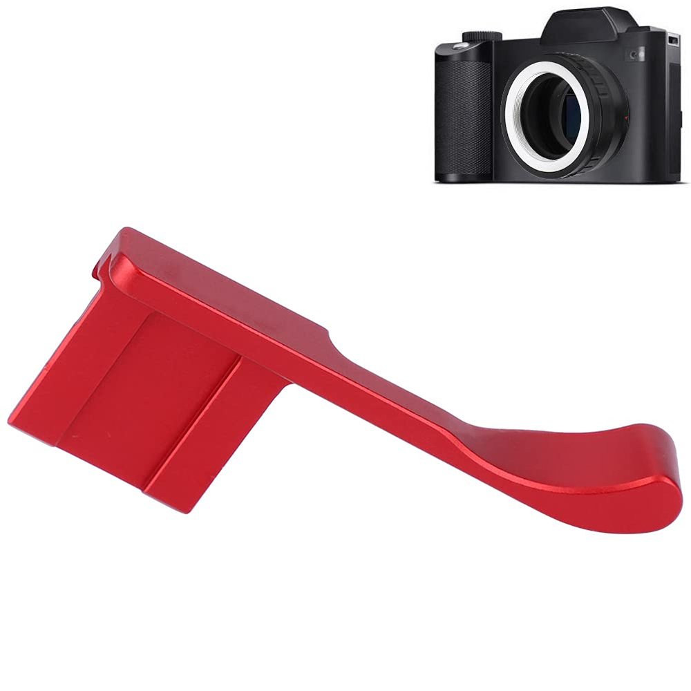 Fuji x100 Thumb Grip, Aluminum Alloy Hot Shoe Thumb Up Hand Grip for Fuji Camera Ergonomic 100F A5 Mirrorless (Black) X 100F X A5 (Red)