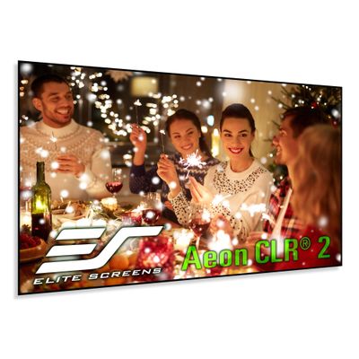 Elite Screens Aeon CLR2, 123-Inch ALR Projector Screen, Edge-Free Fixed Frame, 90% Ambient Light Rejecting, Grey Screen for UST & Short Throw ProjectorsIndoor Movie & Home Theater Screen, AR123H-CLR2