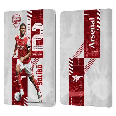 Head Case Designs Officially Licensed Arsenal FC William Saliba 2022/23 First Team Leather Wallet Case Compatible with Kindle Paperwhite 1/2 / 3