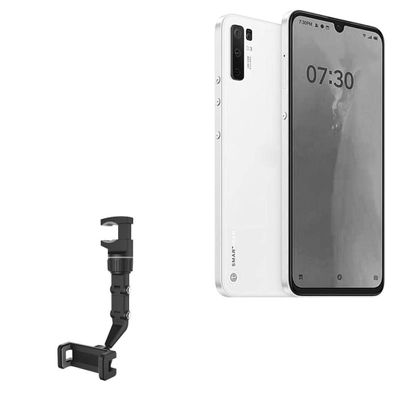 BoxWave Car Mount Compatible with Smartisan Nut Pro - Rearview Mirror Car Mount, Rear View Mirror Adjustable GPS Car Mount - Jet Black