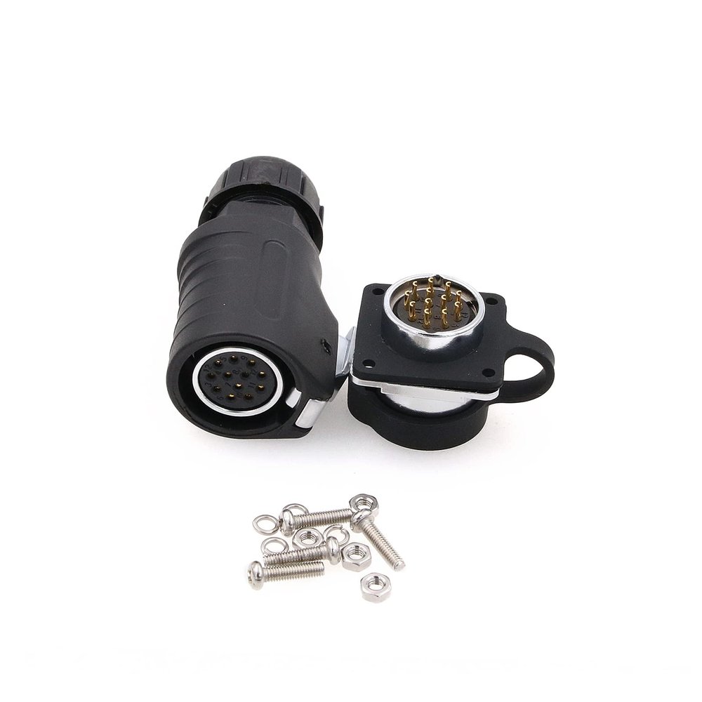 ZBLZGP LP20 12 Pin Waterproof Connector, High Current 5A 400V Electrical Connection, Male Panel Mount Socket & Female Plug, Industrial Waterproof Power Circular Connector