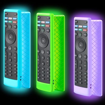3 Pack Cover for Vizio Remote, Compatible with Vizio Remote Case XRT136 / XRT140 D Series Universal Smart TV Control Replacement Silicone Skin Sleeve Glow in The Dark