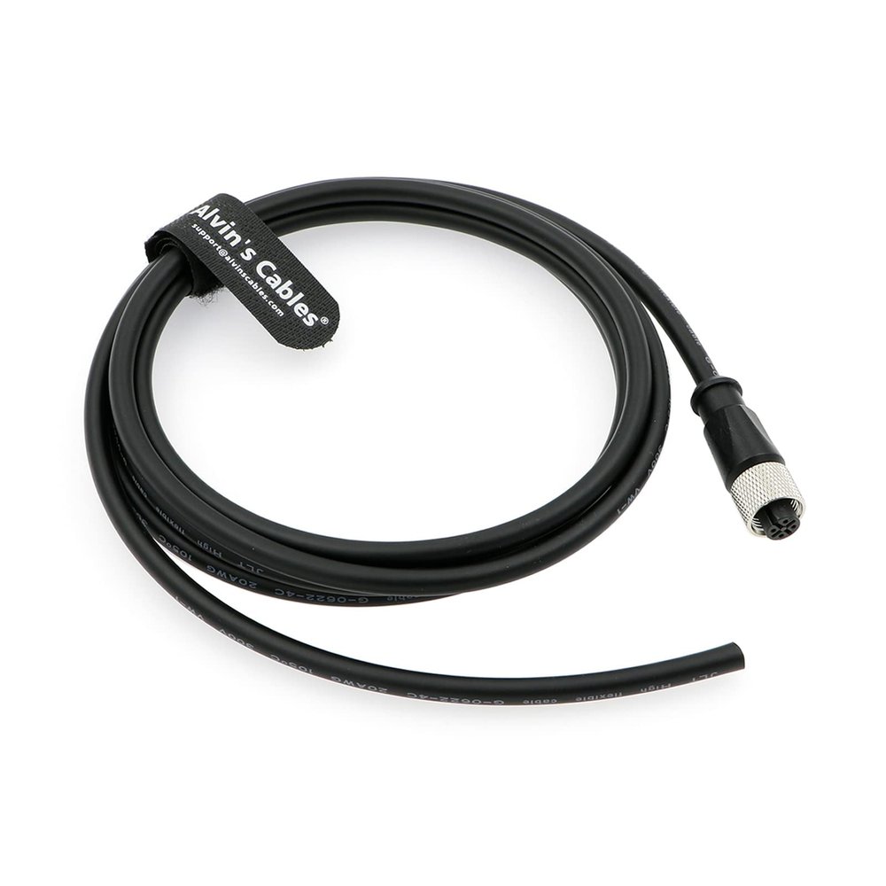 Alvin's Cables Ethernet Cable M12 A-Code 4 Pin Female Aviation Connector Electrical Cable for Industrial Network Sensor 2M| 6.5Ft