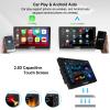 2025 New 10.1 Inch Car Stereo Radio Android 8G+128G Universal Double Din with Wireless Apple Carplay Android Auto 1280x720 Pixel QLED Screen in-Dash GPS Unit Bluetooth Multimedia Player Head Unit view 4