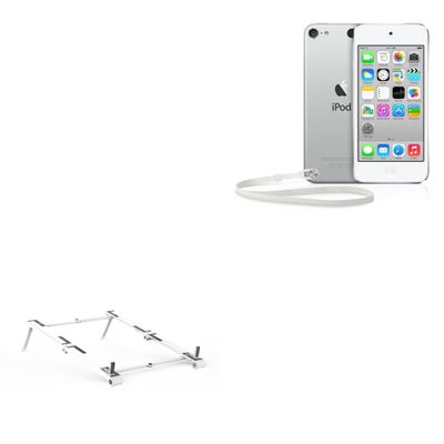 BoxWave Stand and Mount Compatible with Apple iPod Touch (6th Gen 2015) - Pocket Aluminum Stand 3-in-1, Portable Multi Angle Viewing Riser - Metallic Silver