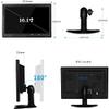 JAMYEER 10.1 Inch HDMI Monitor 1280X800 TFT IPS LCD Screen Built-in Speaker with HDMI-VGA-AV-BNC Function for Car/DSLR/PC/DVD/Car Rearview Mirror Camera view 2