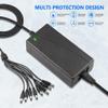 BXIZXD Security Camera Power Adapter 12V 5A 100V-240V AC to 12V DC LED Power Transformers 8-Way Power Splitter Cable for CCTV/Camer/DVR H-M-025 view 4
