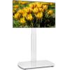 Rfiver TV Floor Stand with Swivel Mount, Universal for 32-65 Inch LCD LED Flat Screens, White Height Adjustable Space Saving Corner TV Stand for Home Office with Wire Management, VESA 400x400 mm view 1