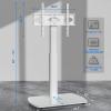 Rfiver TV Floor Stand with Swivel Mount, Universal for 32-65 Inch LCD LED Flat Screens, White Height Adjustable Space Saving Corner TV Stand for Home Office with Wire Management, VESA 400x400 mm view 4