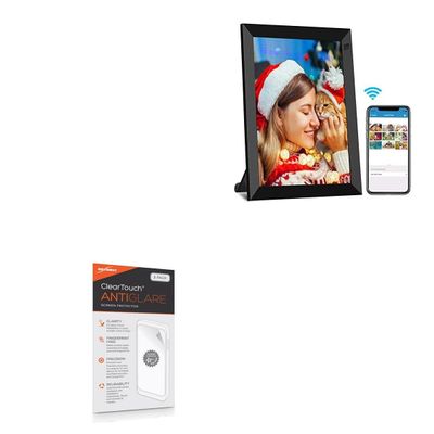 BoxWave Screen Protector Compatible with SSA WiFi Digital Photo Frame ZN-DP1002 (8 in) - ClearTouch Anti-Glare (2-Pack), Anti-Fingerprint Matte Film Skin