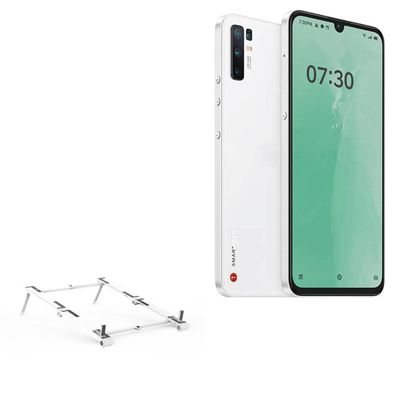 BoxWave Stand and Mount Compatible with Smartisan Nut Pro - Pocket Aluminum Stand 3-in-1, Portable Multi Angle Viewing Riser - Metallic Silver