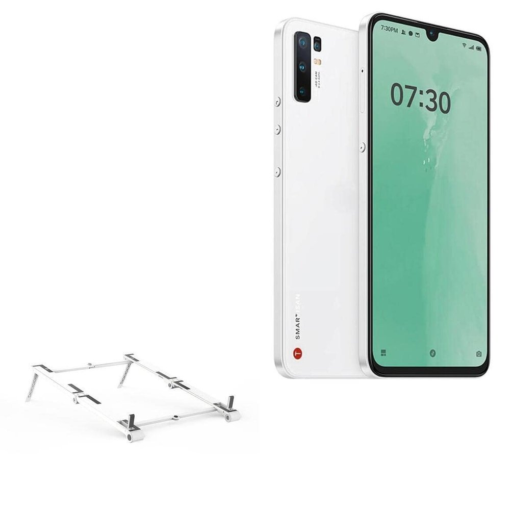 BoxWave Stand and Mount Compatible with Smartisan Nut Pro - Pocket Aluminum Stand 3-in-1, Portable Multi Angle Viewing Riser - Metallic Silver