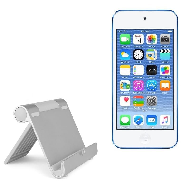 BoxWave Stand and Mount Compatible with Apple iPod Touch (6th Gen 2015) - VersaView Aluminum Stand, Portable, Multi Angle Viewing Sturdy