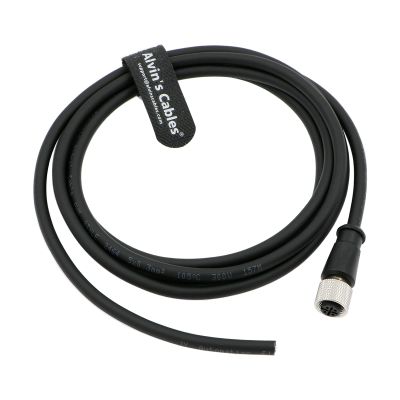 Alvin's Cables M12 A Code 5 Pin Female Aviation Socket Sensor Shielded Cable for Industrial Camera Sensor Devices Network 2M|6.5Ft