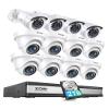 ZOSI H.265+ 1080p 16 Channel Security Camera System, 16CH DVR with AI Human Vehicle Detect, 12 x 2MP Weatherproof Surveillance CCTV Bullet Dome Camera Outdoor, Night Vision, Remote Access, 2TB HDD view 1