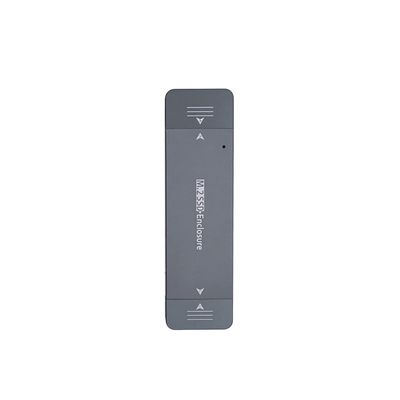 JMT M.2 Mini NGFF External Hard Drive Enclosure Nvme Dual Protocol to USB3.1 for 2230 2242 2260 2280 , Type-A/C Direct Plug-in Wire-Free USB Enclosure (Grey for 2230 2242)
