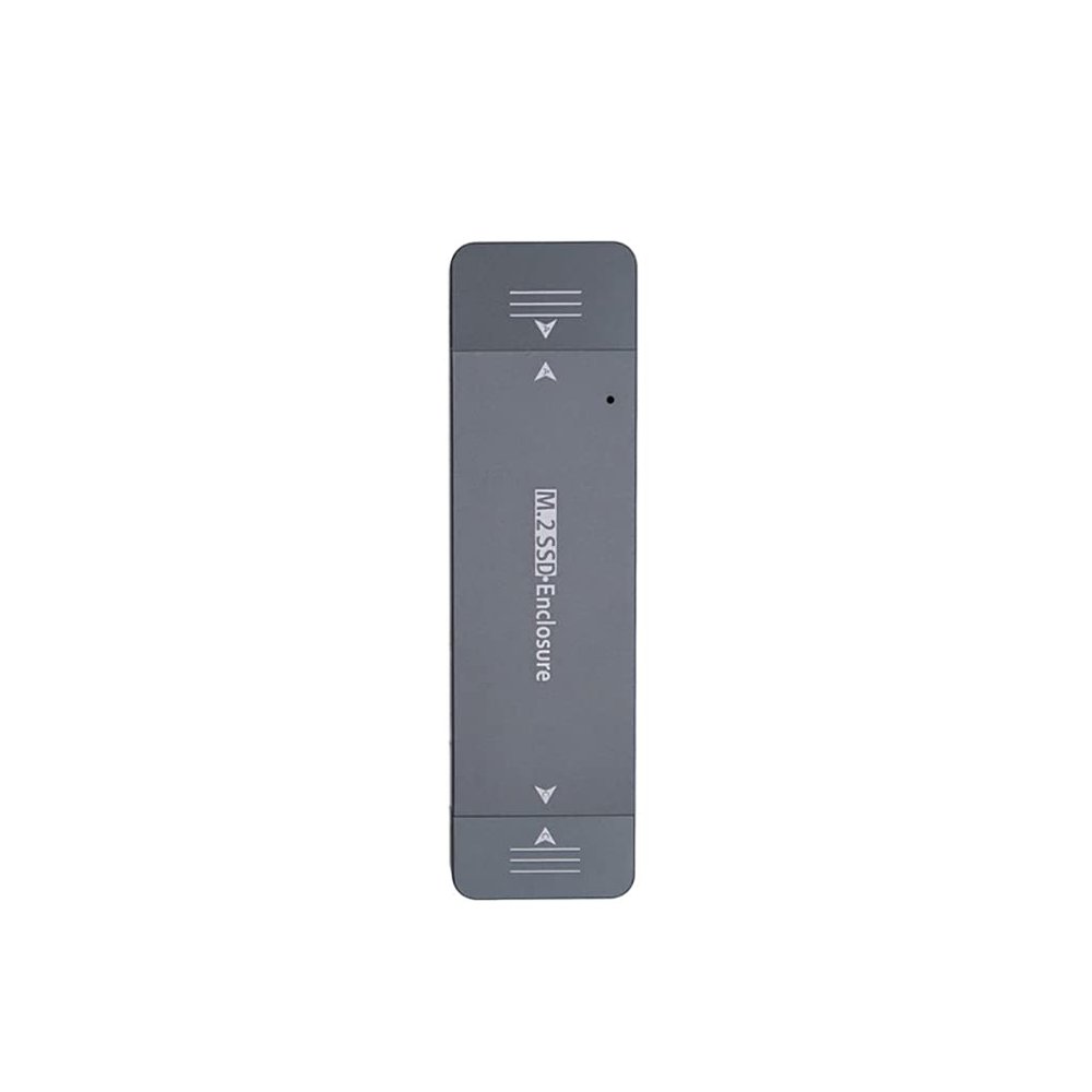 JMT M.2 Mini NGFF External Hard Drive Enclosure Nvme Dual Protocol to USB3.1 for 2230 2242 2260 2280 , Type-A/C Direct Plug-in Wire-Free USB Enclosure (Grey for 2230 2242)