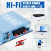 AICARS Mini Audio Amplifier Car Audio 2 Channel Amplifier Hi-Fi Mini Stereo Receiver Amp with DC 12V-15V 40W for Cars Motorcycles Computer Speakers view 2