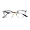 willochra Crystal Cat Eye Bling Rhinestone Reading Glasses for Women Blue Light Blocking Reader Computer goggles (gold black, 2.75, multiplier_x) view 4