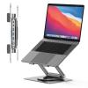 Tobenone Laptop Docking Station Stand for MacBook Pro/Air/Dell/HP/Surface/Lenovo, Mac Docking Station with 4K HDMI, USB 3.0, RJ45, PD 3.0, USB C Laptop Stand Hub for Desk with 360 Rotating Base Grey view 1