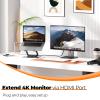 Tobenone Laptop Docking Station Stand for MacBook Pro/Air/Dell/HP/Surface/Lenovo, Mac Docking Station with 4K HDMI, USB 3.0, RJ45, PD 3.0, USB C Laptop Stand Hub for Desk with 360 Rotating Base Grey view 2