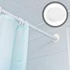 Housoutil 2pcs Self-adhesive Shower Curtain Rod Holders Non- Tension Retainers for Bathroom Easy Installation Support for Shower and Curtain Rods view 2