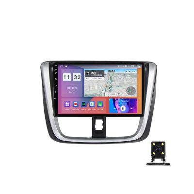 ZEARLY Android Double Din 9 Inch Car Stereo Audio GPS Navigation Touchscreen in-Dash Head Unit WiFi/Bluetooth Car Radio for Toyota Vios 2016-2018 with Carplay/4G/USB/FM/SWC,M200s