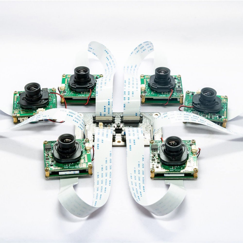CS-TX2-XAVIER-nCAM-IMX307 for Jetson TX2 Devkit,AGX-Xavier and AGX-Orin, IMX307 MIPI CSI-2 2MP Star Light ISP Camera Module (4-cam YT0.95-4I)