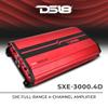 DS18 SXE-3000.4D/RD Car Amplifier Stereo Full-Range Class D 4-Channel 200x4 RMS @4 OHM 3000 Watts - Powerful and Compact Amp for Speakers in Car Audio System view 2