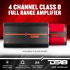 DS18 SXE-4000.4D/BK Car Amplifier Stereo Full-Range Class D 4-Channel 275x4 RMS @4 OHM 4000 Watts - Powerful and Compact Amp for Speakers in Car Audio System view 2