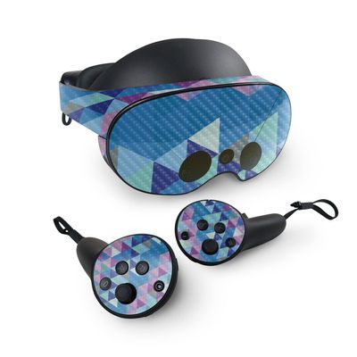 MightySkins Carbon Fiber Skin Compatible with Meta Quest Pro - Purple Kaleidoscope | Protective, Durable Textured Carbon Fiber Finish | Easy to Apply, Remove, and Change Styles | Made in The USA