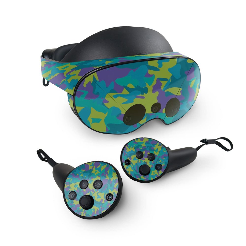 MightySkins Skin Compatible with Meta Quest Pro - Summer Camouflage | Protective, Durable, and Unique Vinyl Decal wrap Cover | Easy to Apply, Remove, and Change Styles | Made in The USA